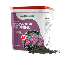 Økologisk rhododendron gødning 6 kg spand Spand med økologisk rhododendron gødning til haven