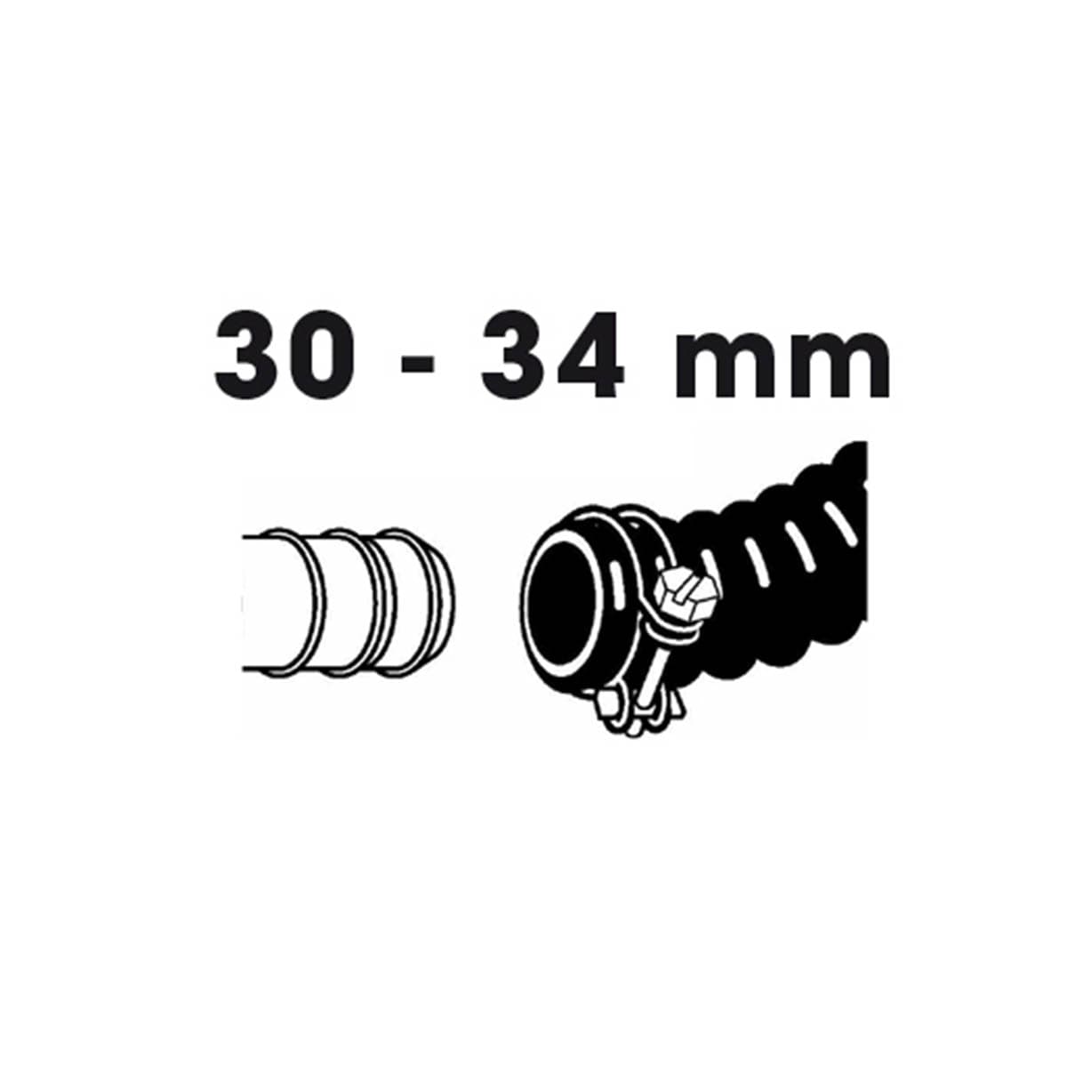 Slangadapter til støvsuger Ø 30-34 mm