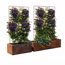 Højbed i corten med espalier - Flere længder Højbed i corten med espalier - Flere længder