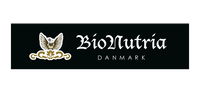 BioNutria Danmark logo med ornament og ørn på mørk baggrund Logo for BioNutria Danmark med stiliseret ørn og dekorativt guldfarvet ornament på sort baggrund