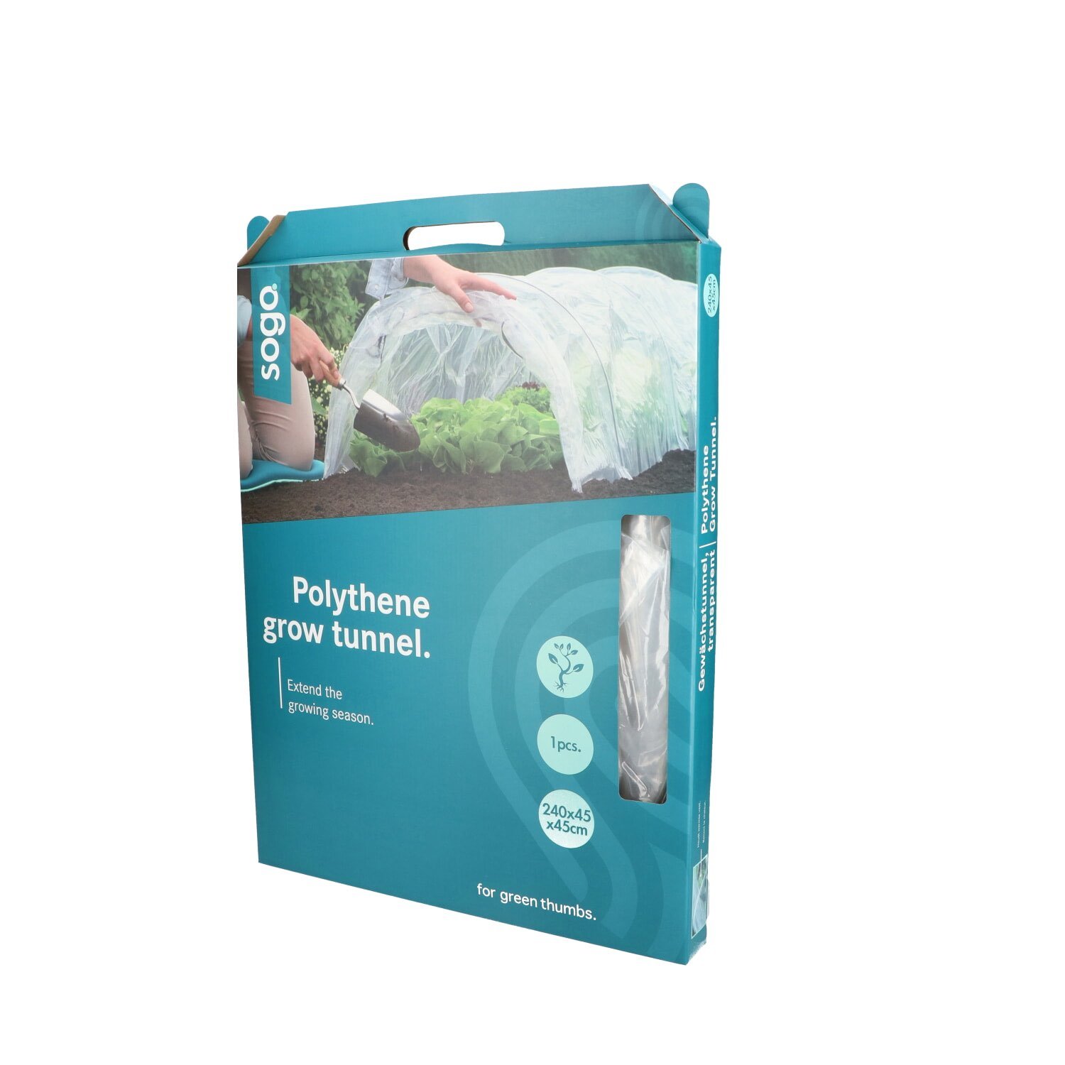 Soga plast tunnel drivhus 240x45x45 cm Soga polytunnel til dyrkning af grøntsager