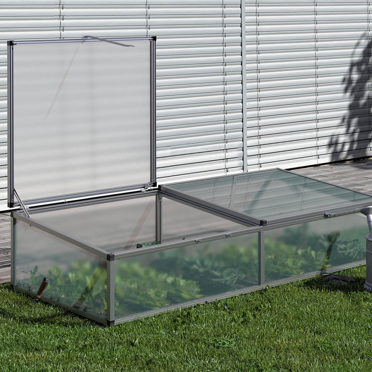 KGT 210 mistbænk i aluminium, 205 x 91 x 46 cm KGT 210 mistbænk i aluminium, 205 x 91 x 46 cm