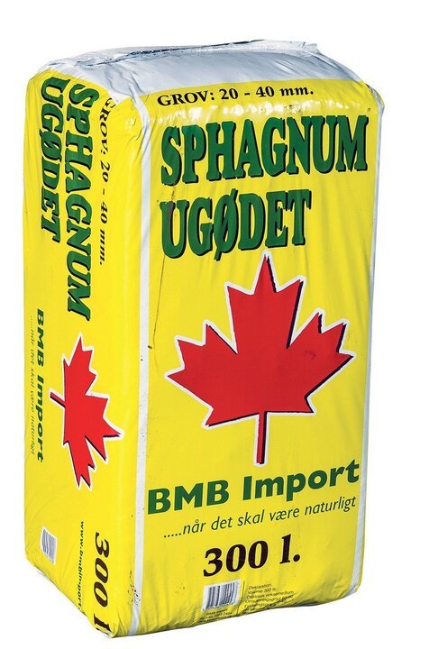 Ugjødet sphagnum 300 liter grov 20-40 mm Sæk med ugødet sphagnum 300 liter grov 20-40 mm