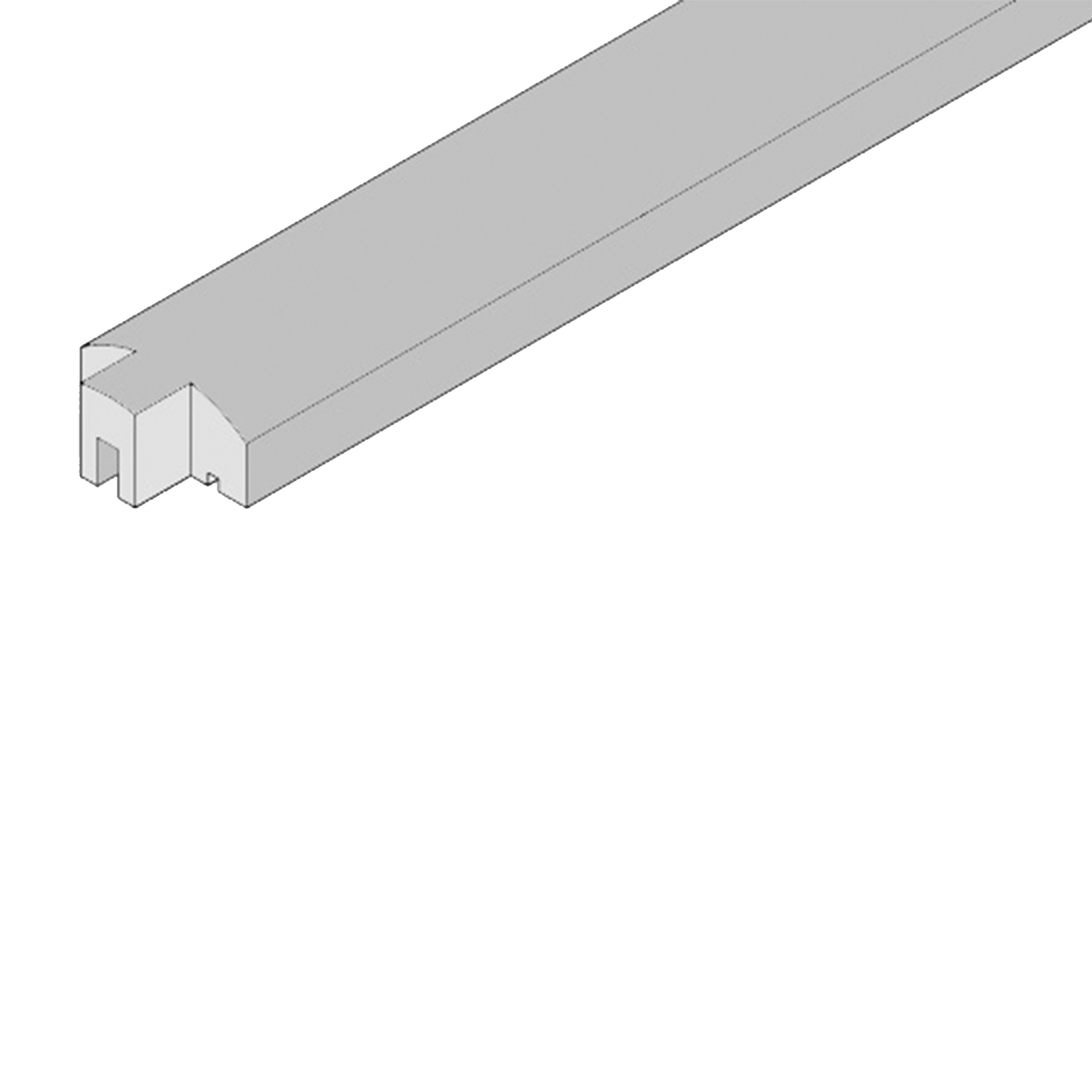 Aluprofil til indbygget LED-strip Sølvfarvet aluprofil til indbygget LED-belysning