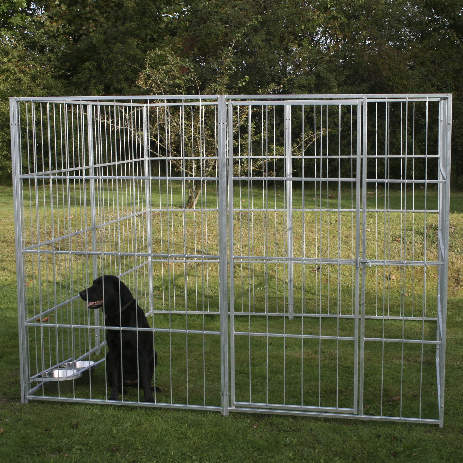 Hortus - Hundegård mellem model (7 sidemoduler + 1 lågemodul)