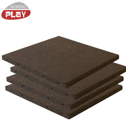 Nordic Play faldunderlag gummifliser brun Brune Nordic Play gummifliser som faldunderlag