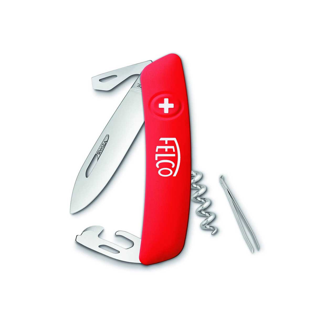 Rød FELCO schweizer lommekniv med værktøj