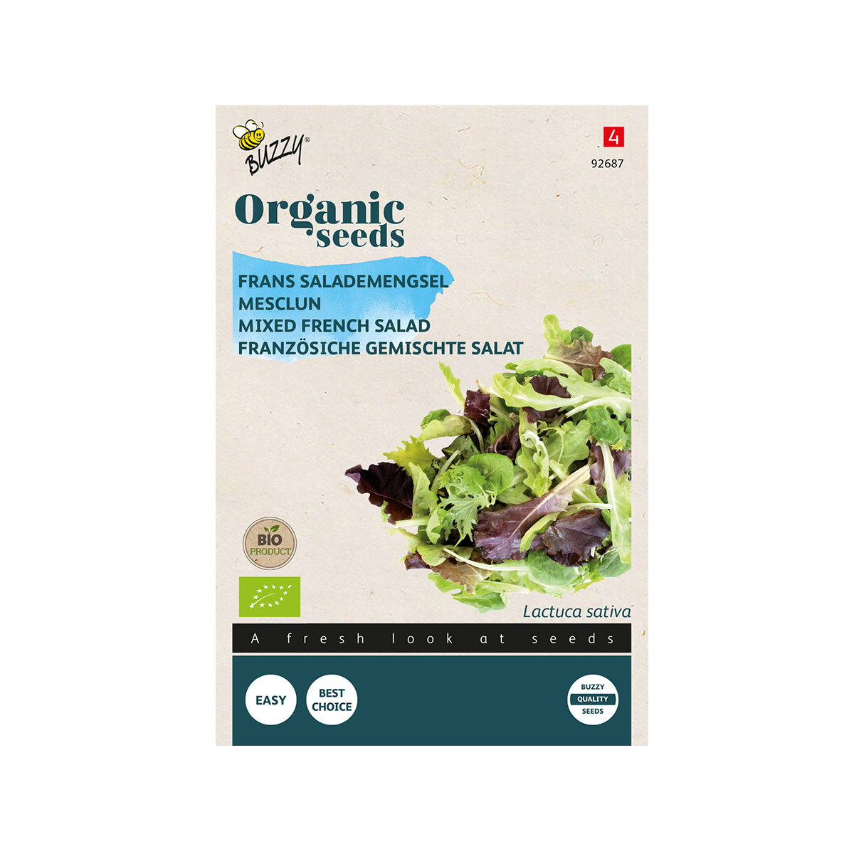 Øko fransk salatblanding frø, mesclun Frø til økologisk fransk salatblanding mesclun