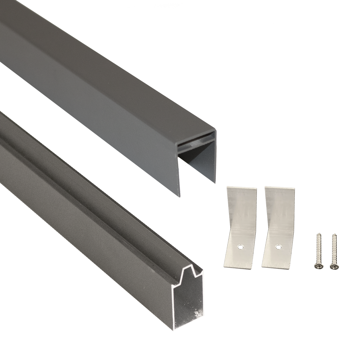 Hortus Premium top og bundskinnesæt, aluminium, antracit