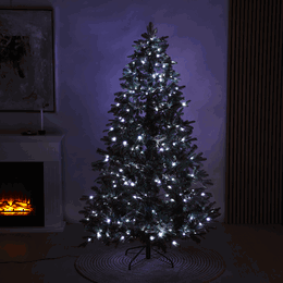 Kunstigt juletræ med LED-lys til stuen Oplyst kunstigt juletræ med kolde LED-lys