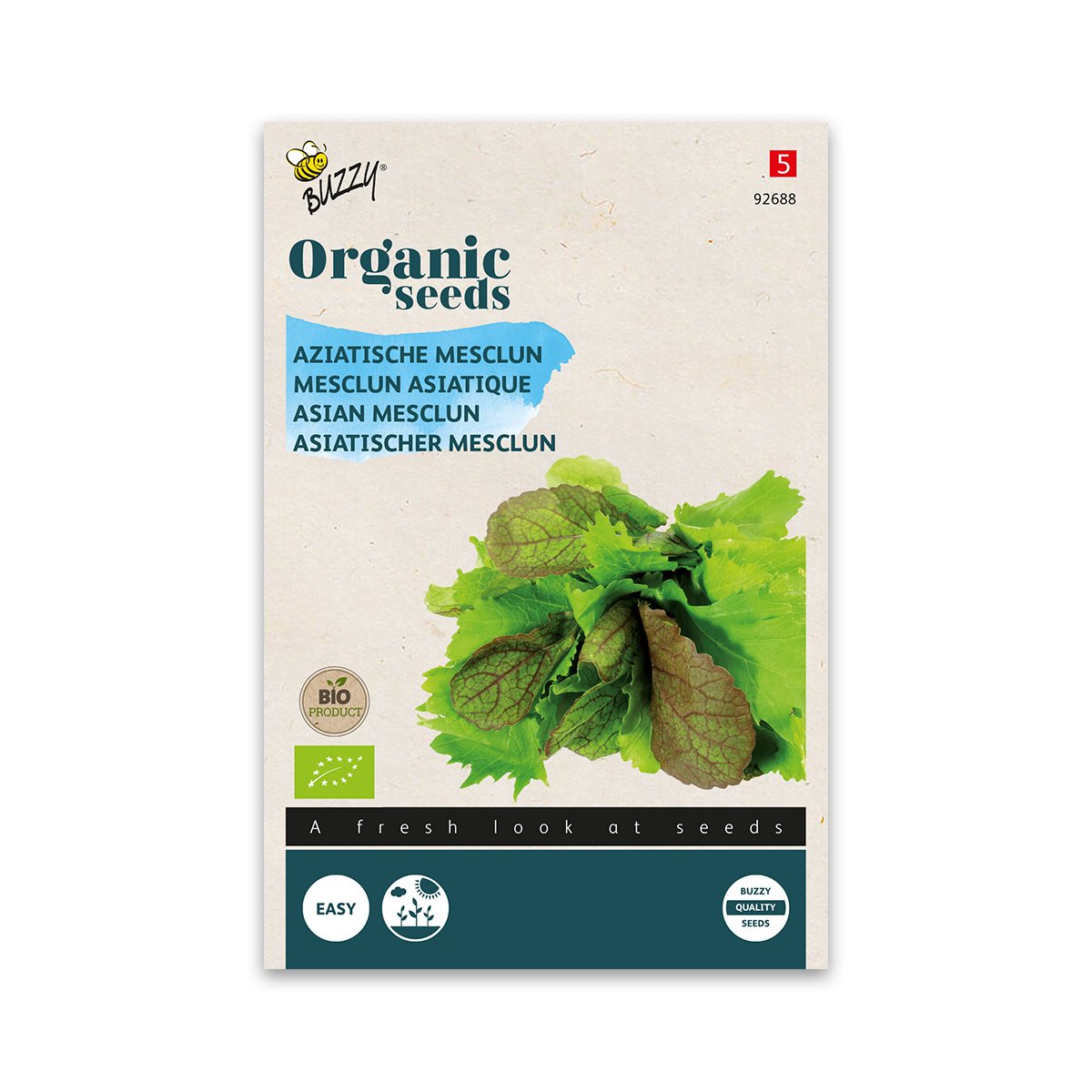 Buzzy øko frø til asiatisk mesclun salat