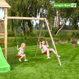 Jungle Gym gyngestativ til haven Jungle Gym dobbelt gynge i træ til børn