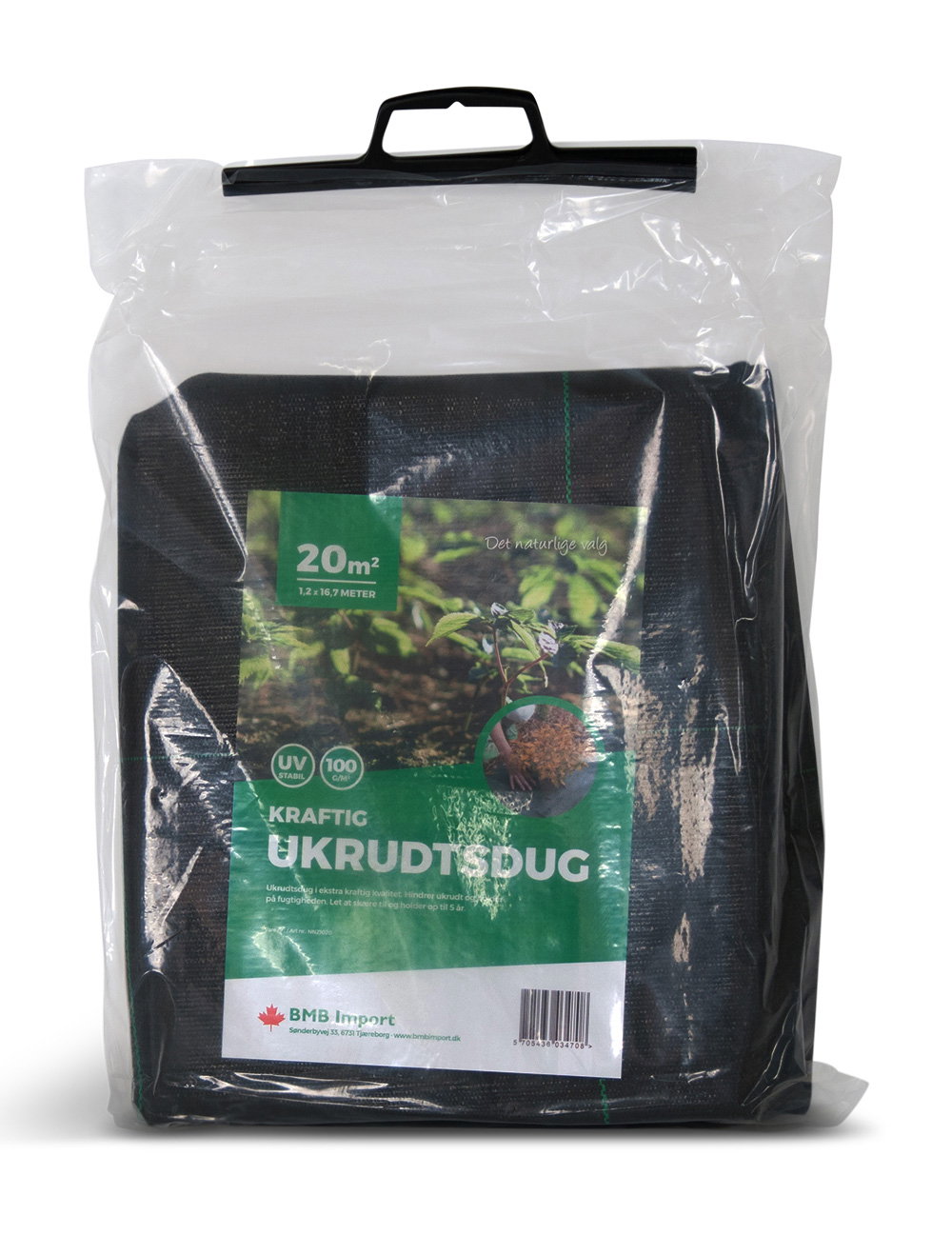Pakke med kraftig ukrudtsdug 20 m² til havebrug