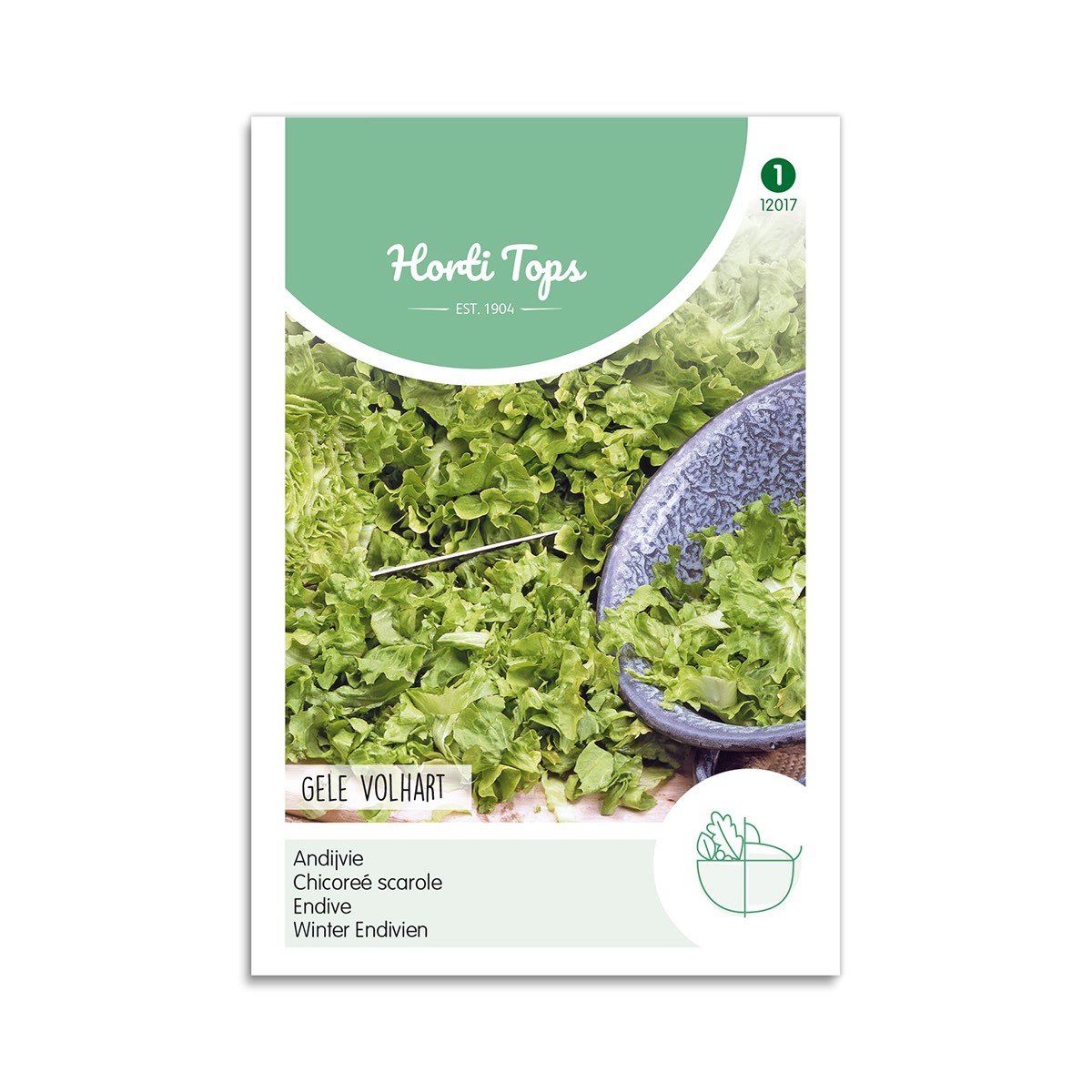 Horti Tops endivefrø Gele Volhart Frøpose med Horti Tops Gele Volhart endive