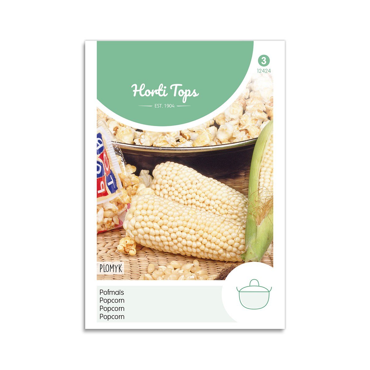 Horti Tops popcornmajs frø Plomyk Frøpose med Horti Tops popcornmajs Plomyk