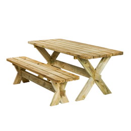 HORTUS Authentic havebord 72 x 177 x 76 cm – trykimprægneret fyrretræ, FSC-certificeret Authentic havebord 72 x 177 x 76 cm fra HORTUS i trykimprægneret fyrretræ med krydsben og tværgående støttebjælker; robust, vejrbestandigt og bæredygtigt havebord