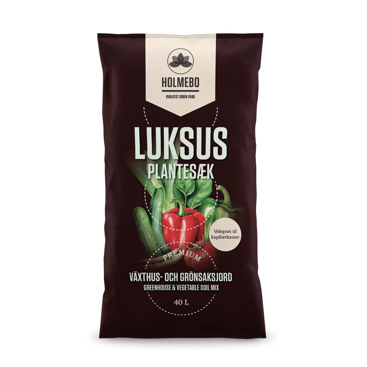 Holmebo Luksus plantesæk med 40 liter jord