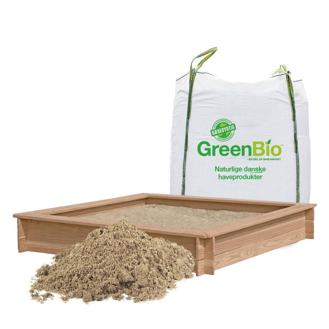 Bigbag GreenBio sandkassesand og træ sandkasse