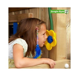 Jungle Gym blomstertelefon til legetårn Pige leger med Jungle Gym blomstertelefon på legetårn