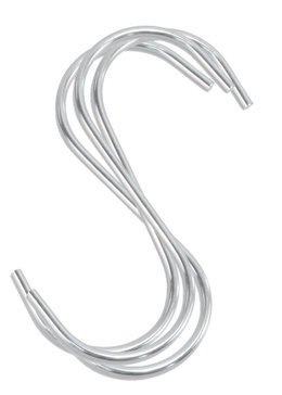 S-formede metal kroge sølvfarvet 3 stk Tre S-formede sølv metal kroge til ophæng