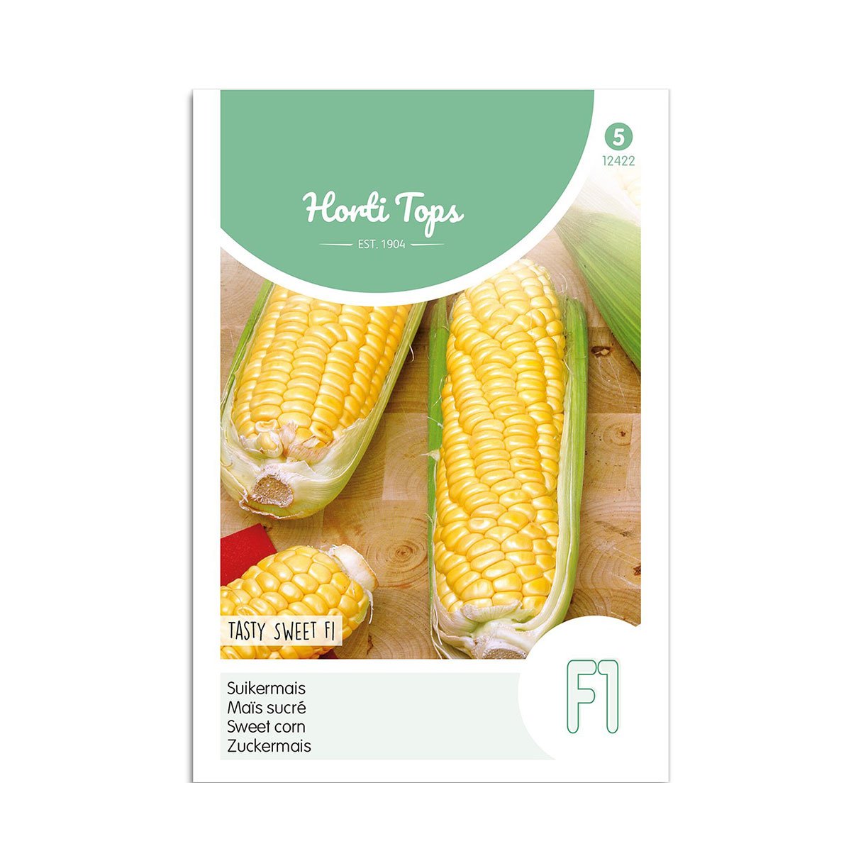 Horti Tops sukkermajs frø Tasty Sweet F1 Frøpose med Horti Tops sukkermajs Tasty Sweet F1