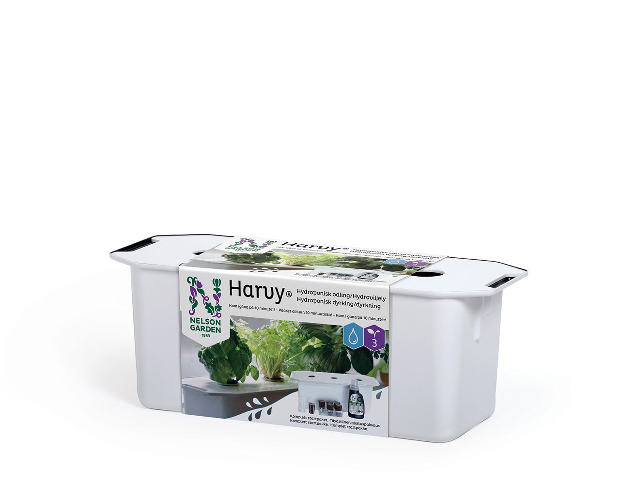 Hvid Nelson Garden Harvy hydroponisk dyrkningskasse