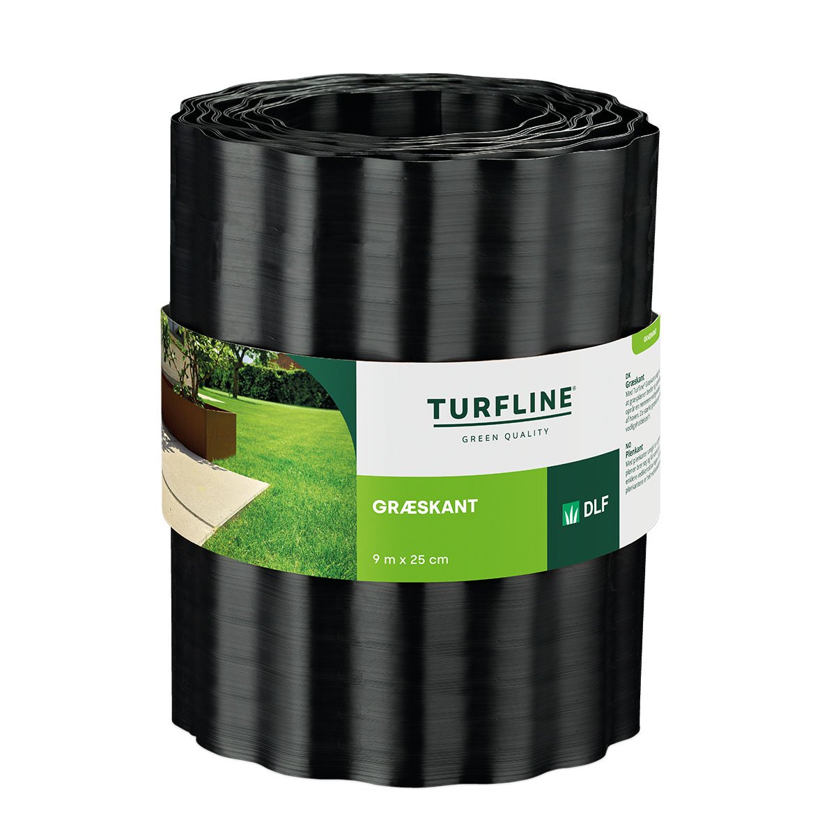 Sort Turfline græskant 9 m x 25 cm rulle