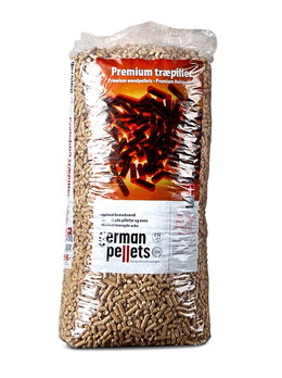 Premium træpiller German Pellets 15 kg Sæk med German Pellets premium træpiller 15 kg
