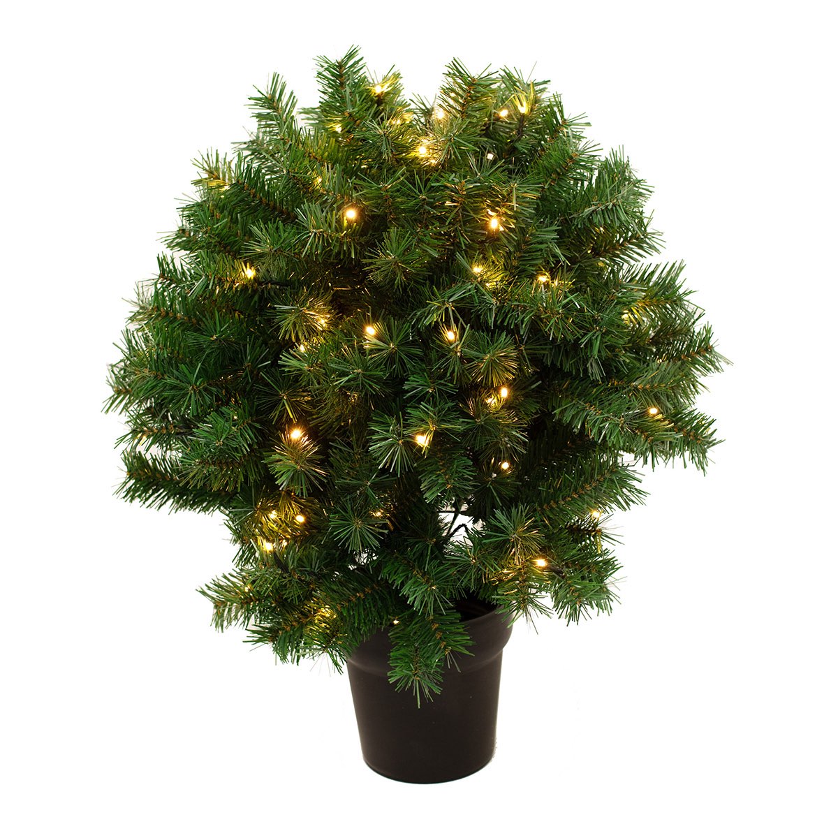 Kunstigt juletræ i potte med LED-lys Lille kunstigt juletræ i potte med varme LED-lys
