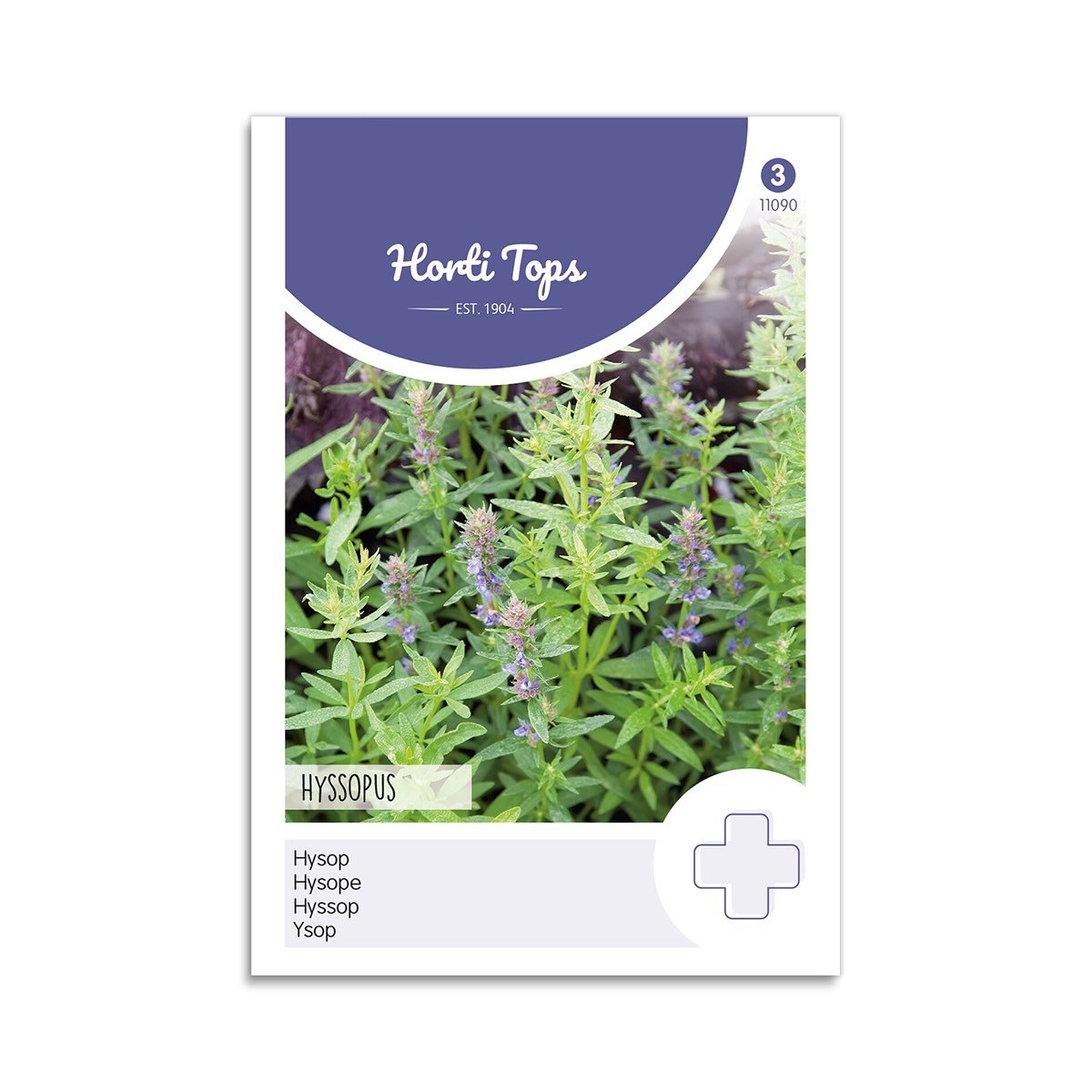 Frøpose med Horti Tops isop krydderurt i blomst