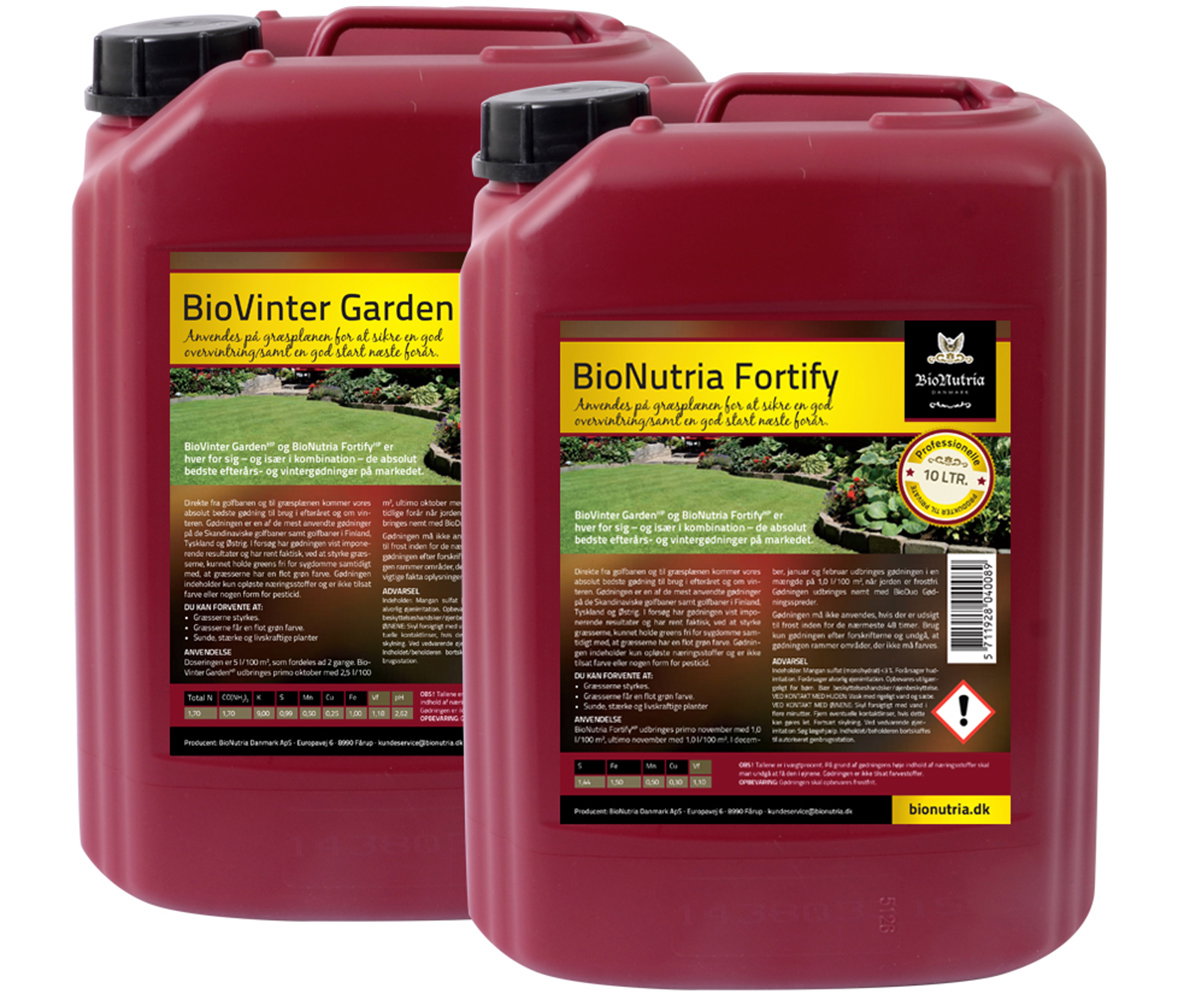 BioNutria Fortify gødningskanne 10 liter To BioNutria Fortify 10L dunke til havegødning