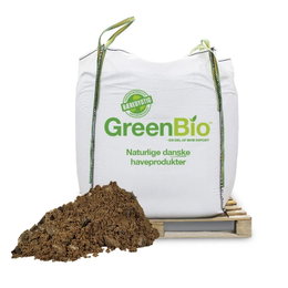 GreenBio naturgødning i bigbag på palle GreenBio naturgødning i stor hvid bigbag på palle