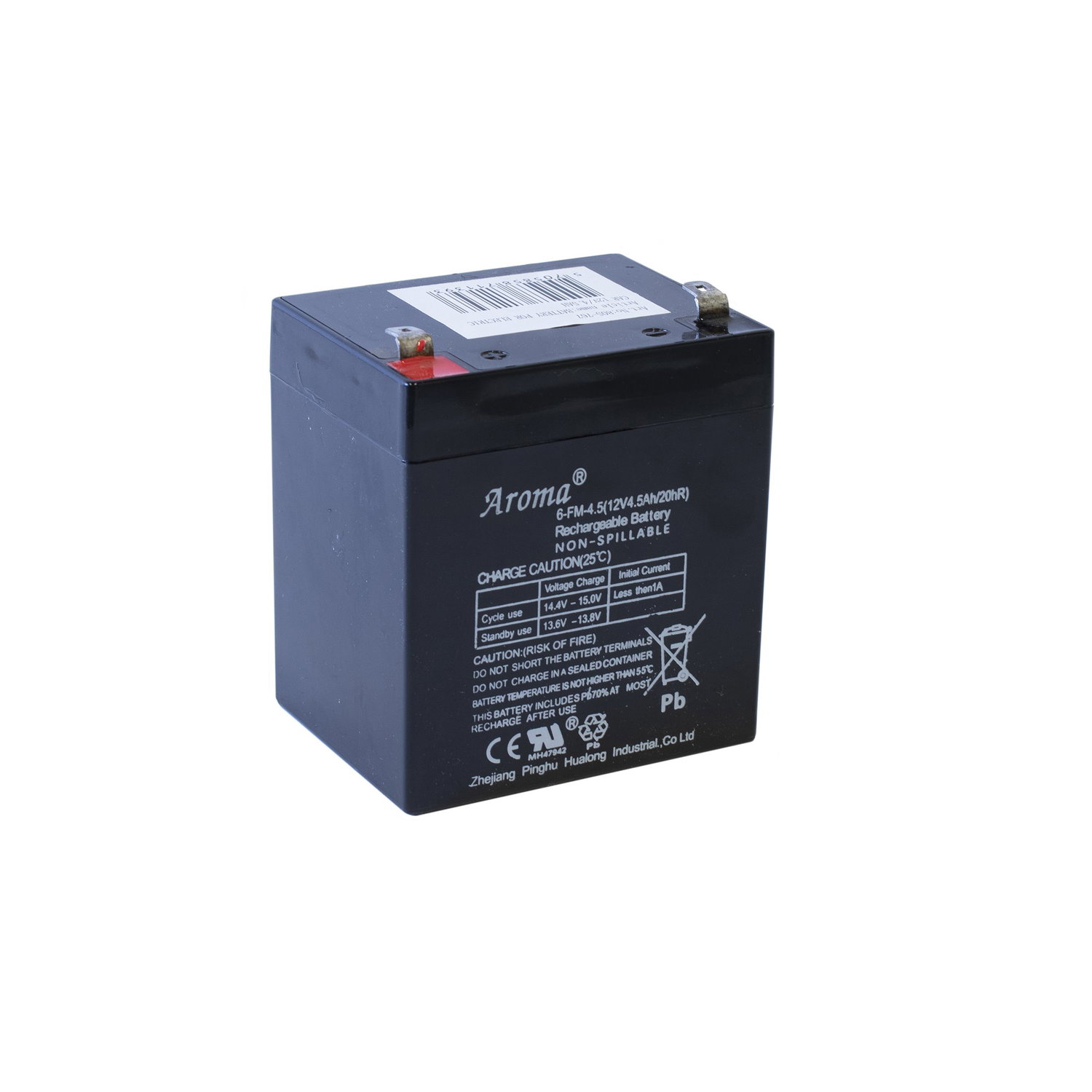 Sort Aroma 12V 4,5Ah blybatteri med poler