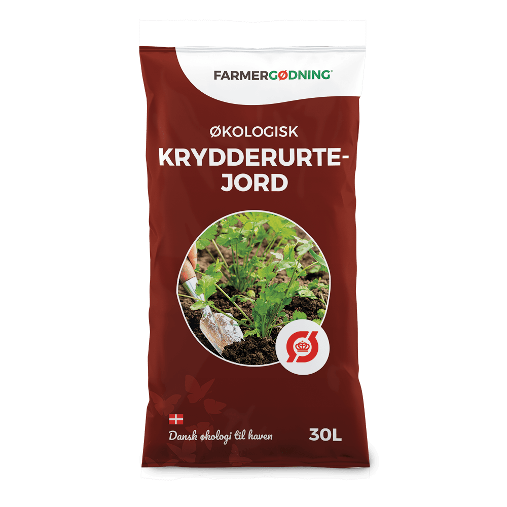 Sæk med økologisk krydderurterjord 30 liter