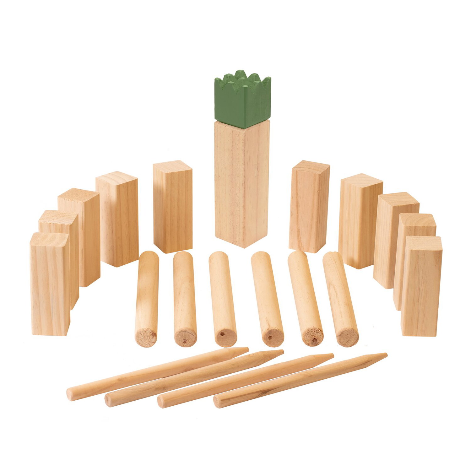 Kubb havespil i træ Komplet sæt Kubb havespil i træ