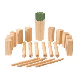 Kubb havespil i træ Komplet sæt Kubb havespil i træ