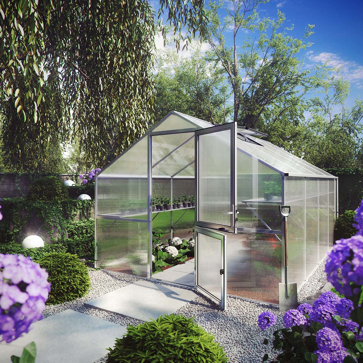 Drivhus - KGT Orchidee IV, Aluminium - 12,7 m2