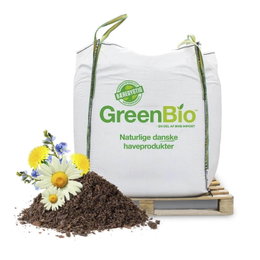 GreenBio bigbag med naturlig dansk havejord på palle