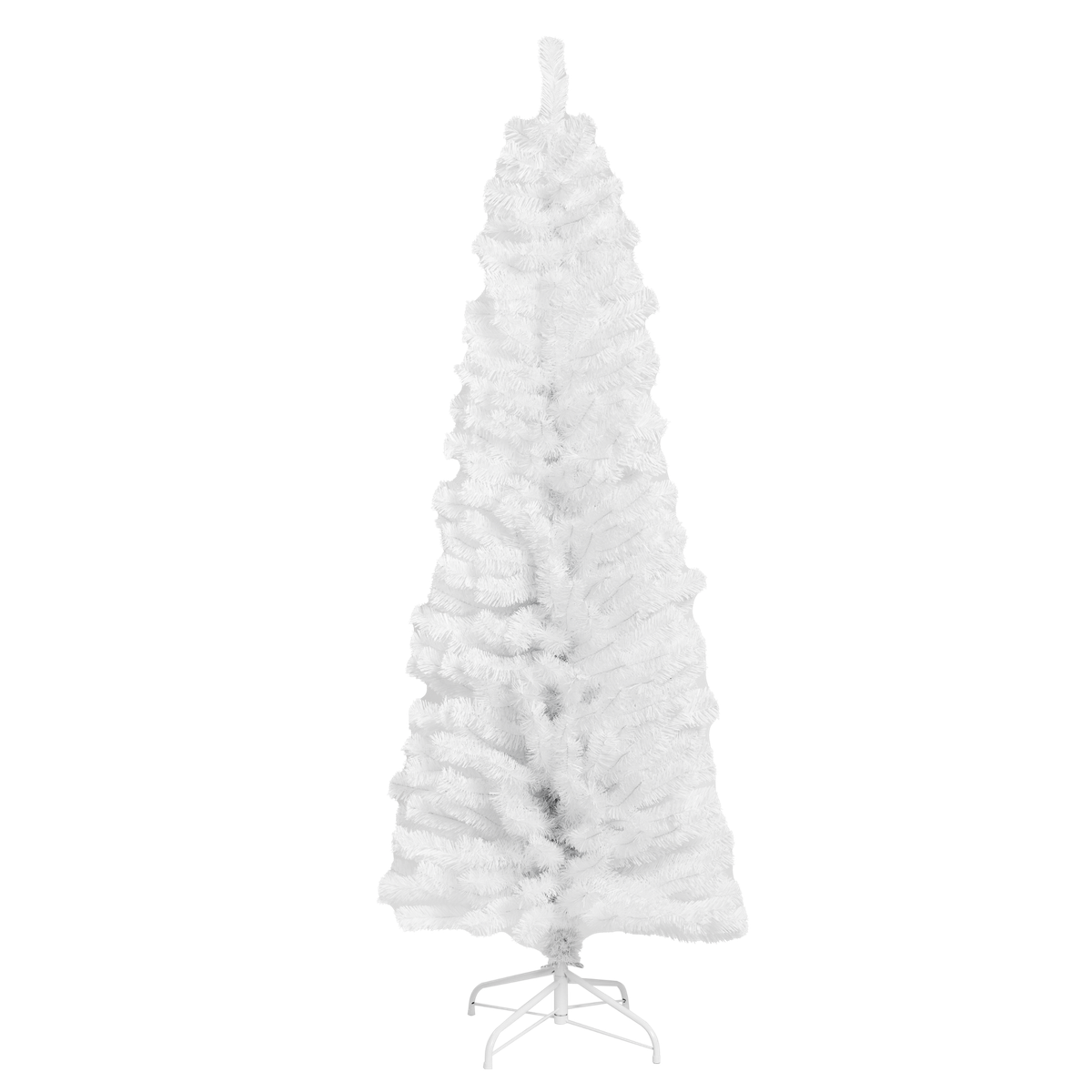 Kunstigt juletræ i hvid, model "BLING" - 180x68 cm