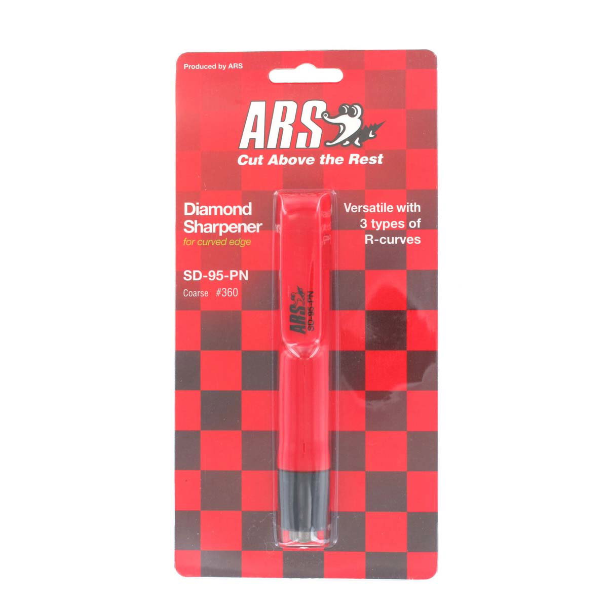 Rød ARS SD-95-PN diamantknivsliber i blisterpakke