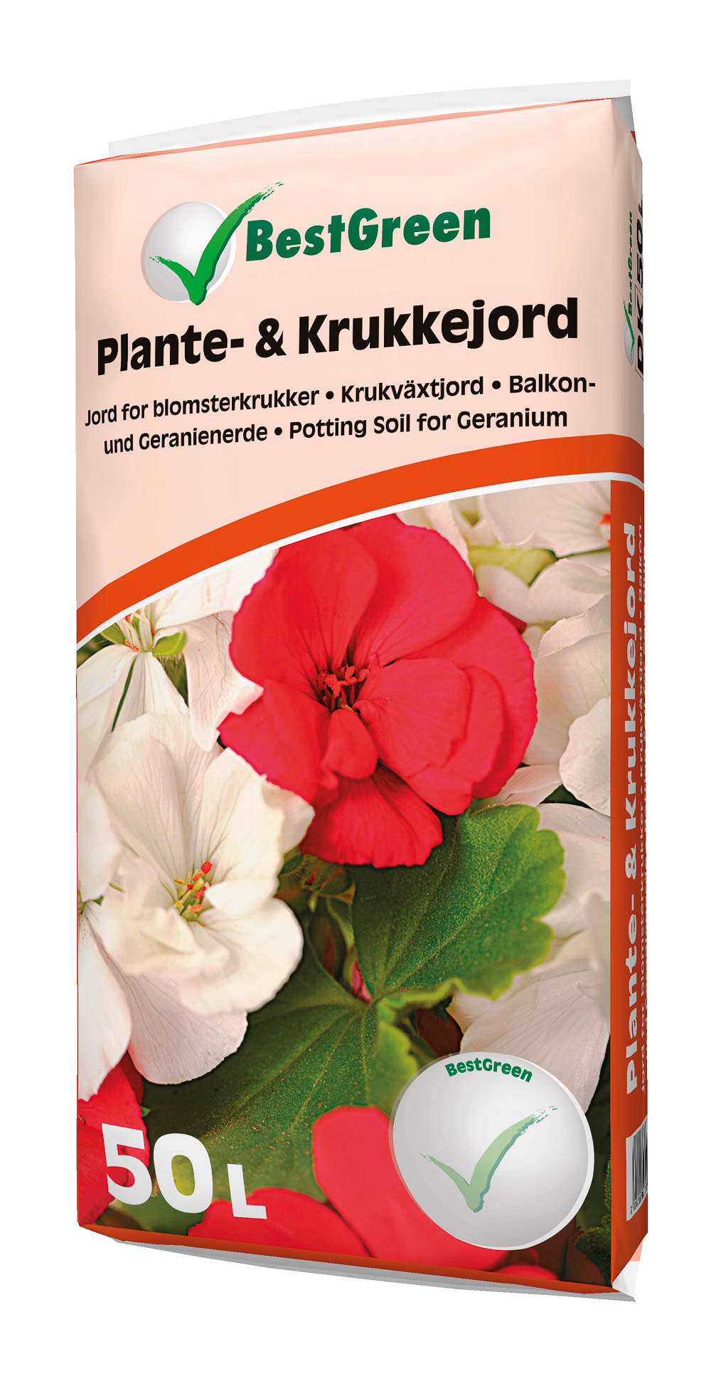 BestGreen plante- og pottemuld 50 L BestGreen plante- og krukkemuld til blomster, 50 L