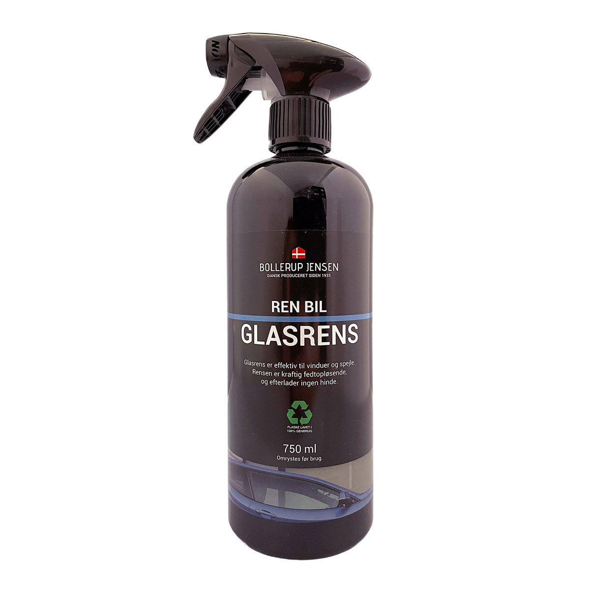 Bollerup Jensen Ren Bil glasrens 750 ml Sprayflaske med Bollerup Jensen Ren Bil glasrens