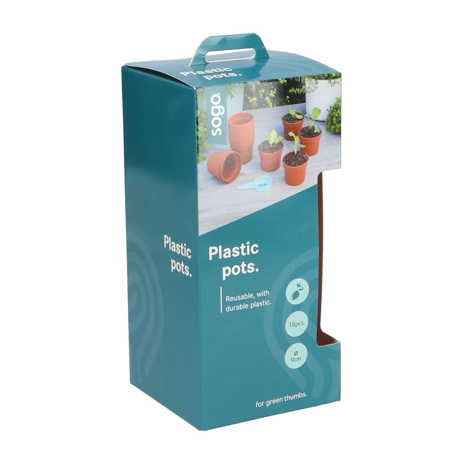 Soga plastikkrukker til små planter, 18 stk