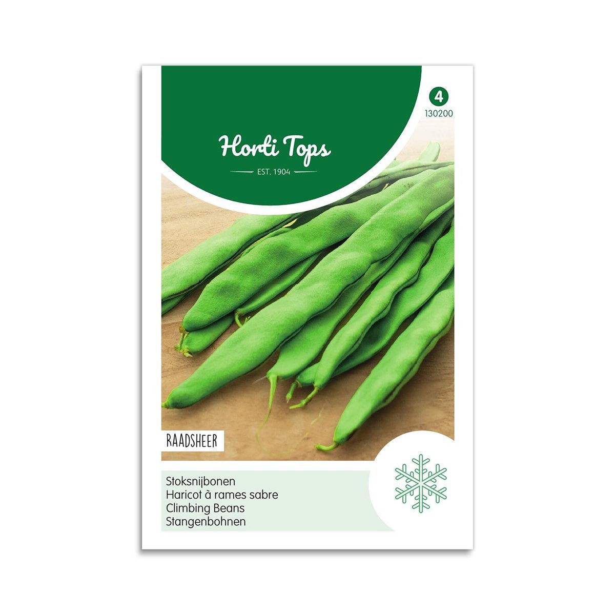 Stangbønnefrø Horti Tops Raadsheer Frøpose med Horti Tops Raadsheer stangbønner