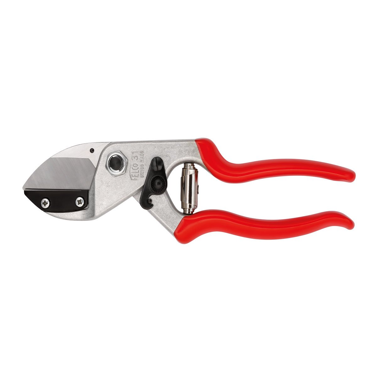 Felco beskæresaks med røde ergonomiske håndtag