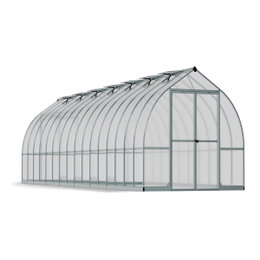 Drivhus Bella 22,5 m² sølv – Palram Canopia | Klokkeformet 2,4 m bredt drivhus med dobbeltdøre, aluminiumramme og polycarbonat paneler Drivhus Bella 22,5 m² i sølv fra Palram Canopia, klokkeformet 2,4 m bredt drivhus med rustfri aluminiumsramme, dobbeltdøre og dobbeltvæggede polycarbonatpaneler (UV-beskyttet)