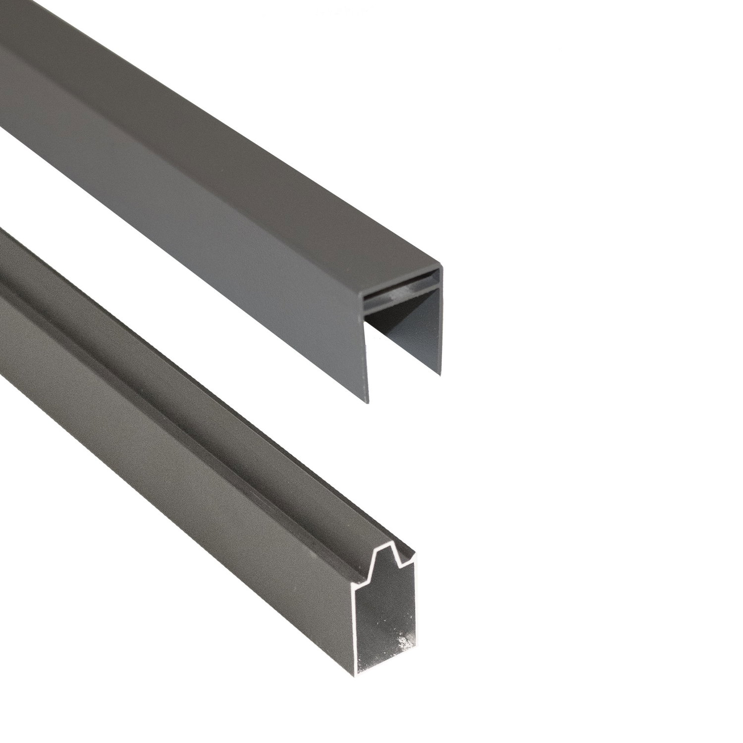 Antracitgrå aluminiumsprofil sæt Sæt med to antracitgrå aluminiumsprofiler