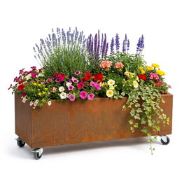 Plantekasse i jern - 120 x 40 x 25