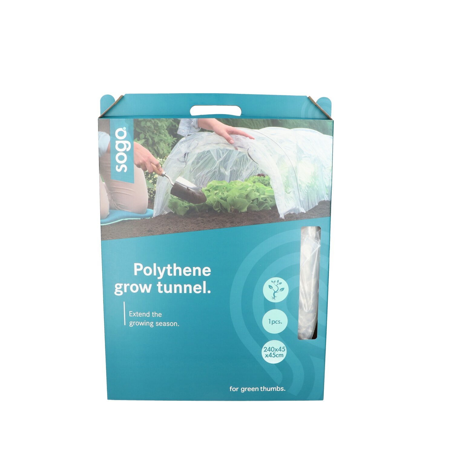 Sammenfoldet plastik drivtunnel til dyrkning i haven