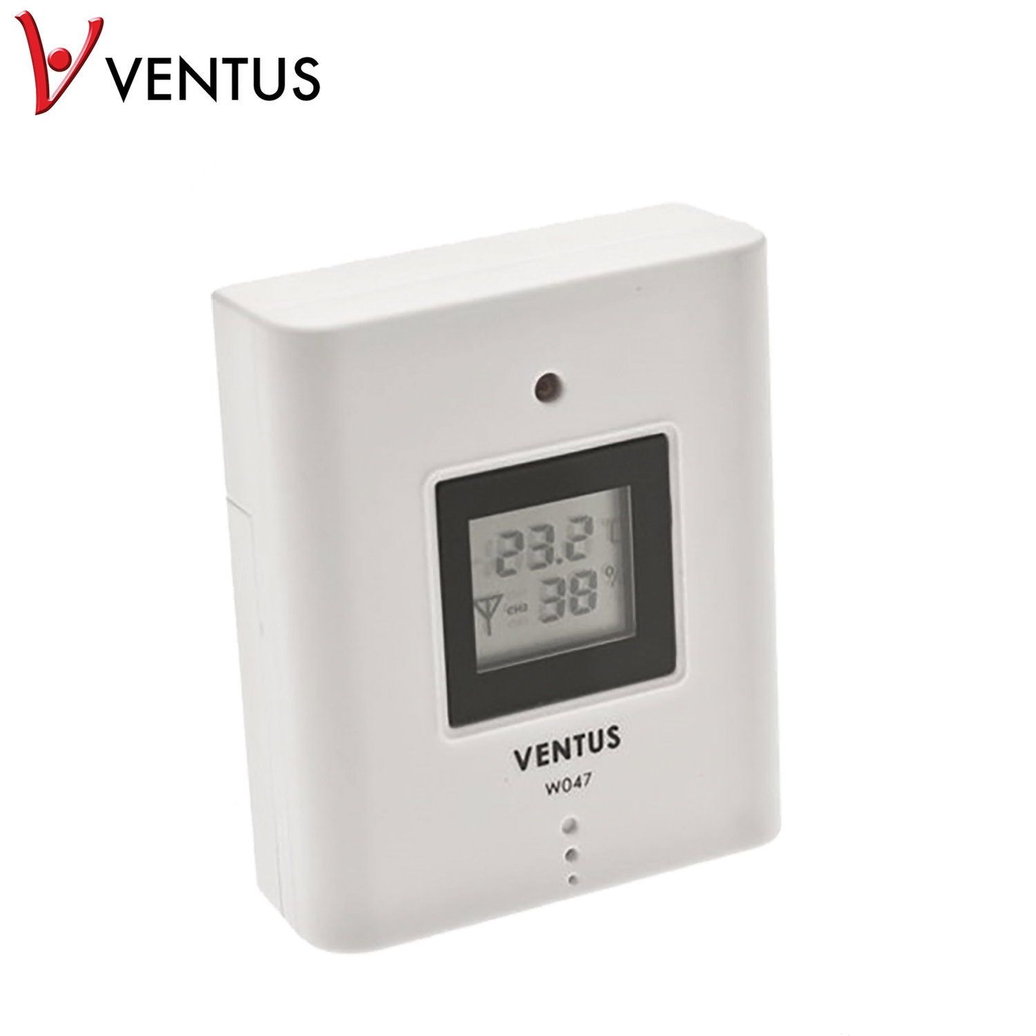 Hvid VENTUS W047 trådløs temperatur- og fugtsensor